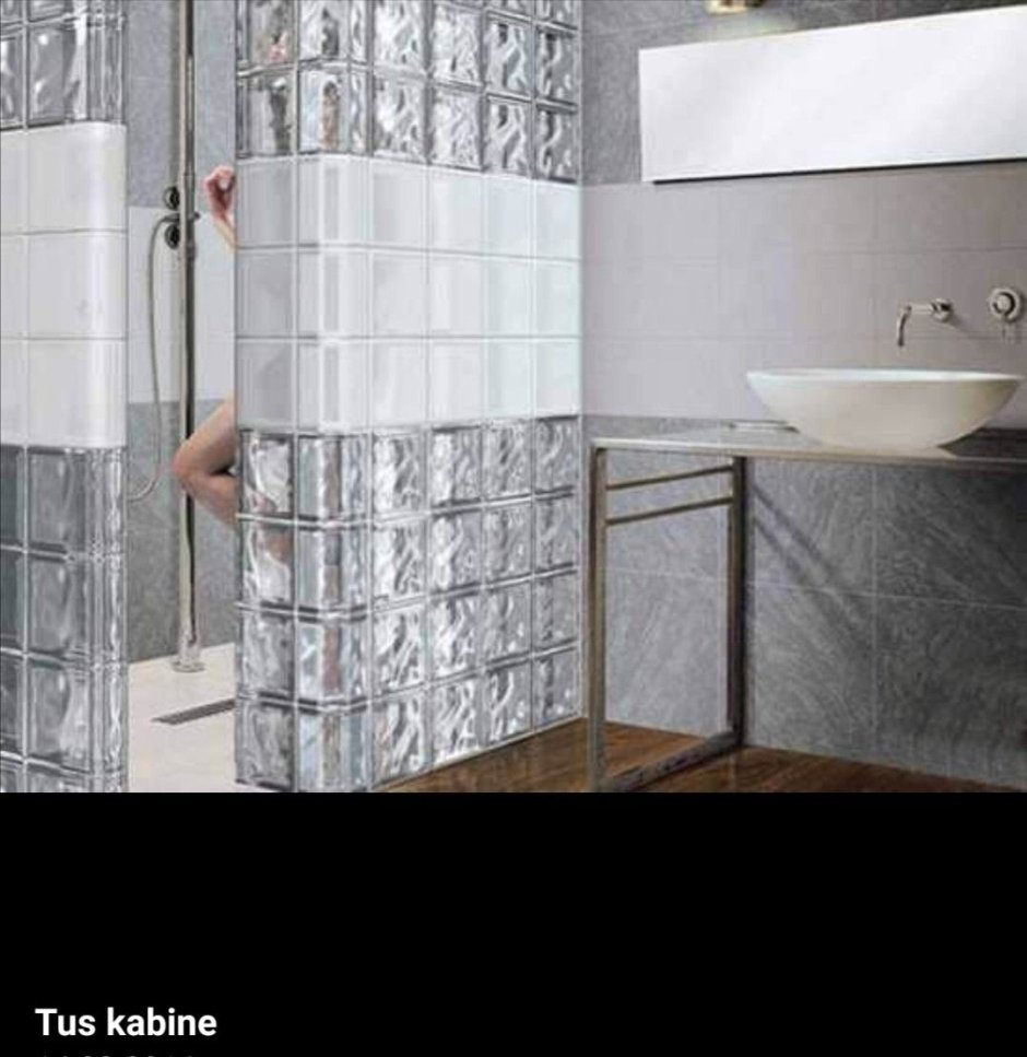 Душевая кабина из блоков