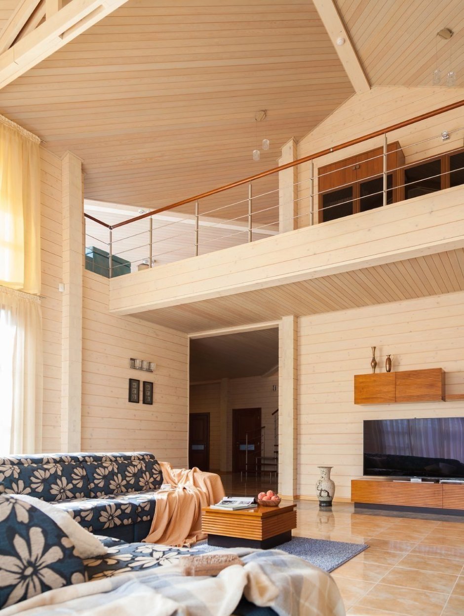 Дом из клееного бруса интерьер второй свет