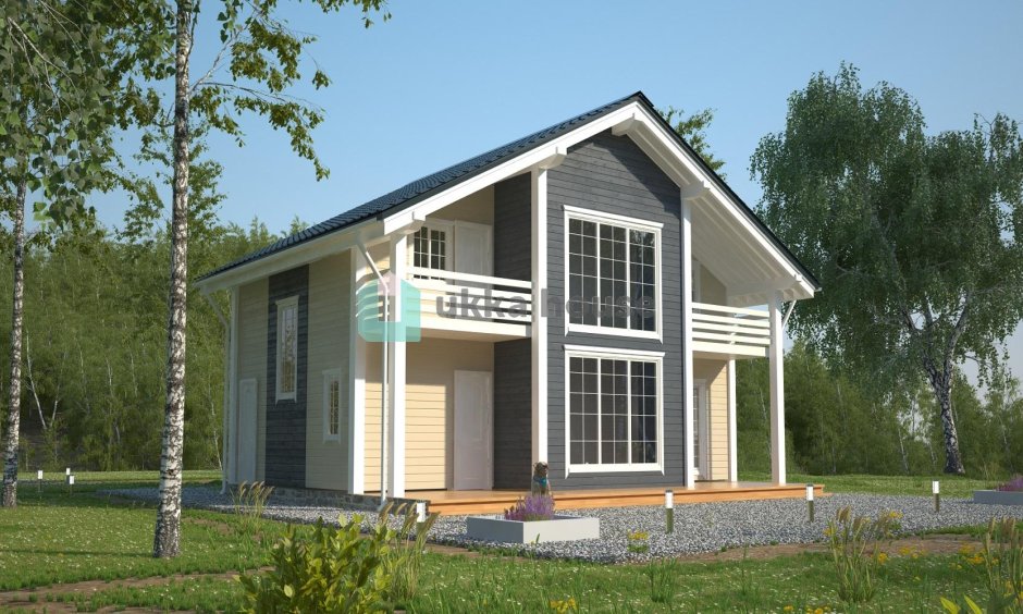 Каркасный дом со вторым светом проекты