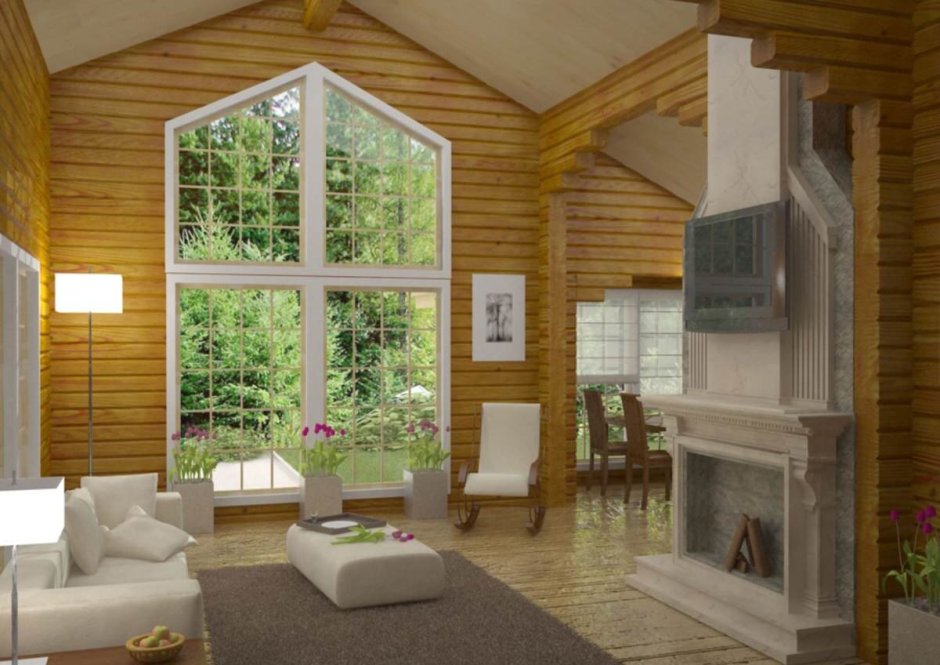 Каркасный дом с двойным светом