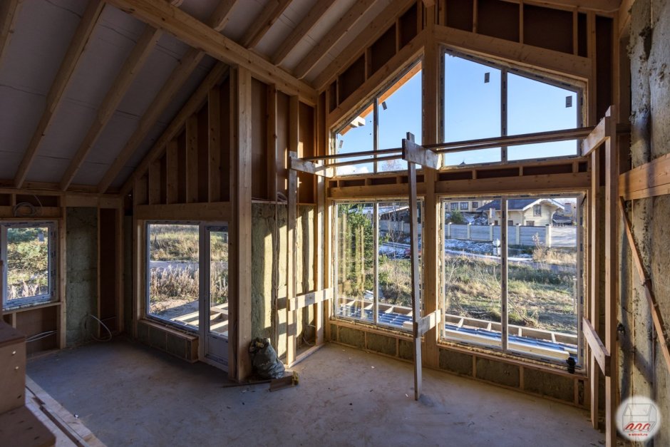 Каркасный дом со вторым светом