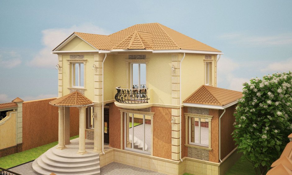 Проекты домов двухэтажных домов узбекский