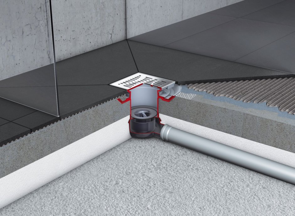 Щелевой трап для душа Viega