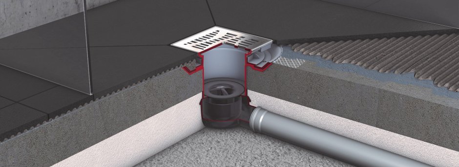 Трап для душа в полу под плитку