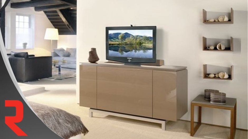 Тумба с выдвижным телевизором