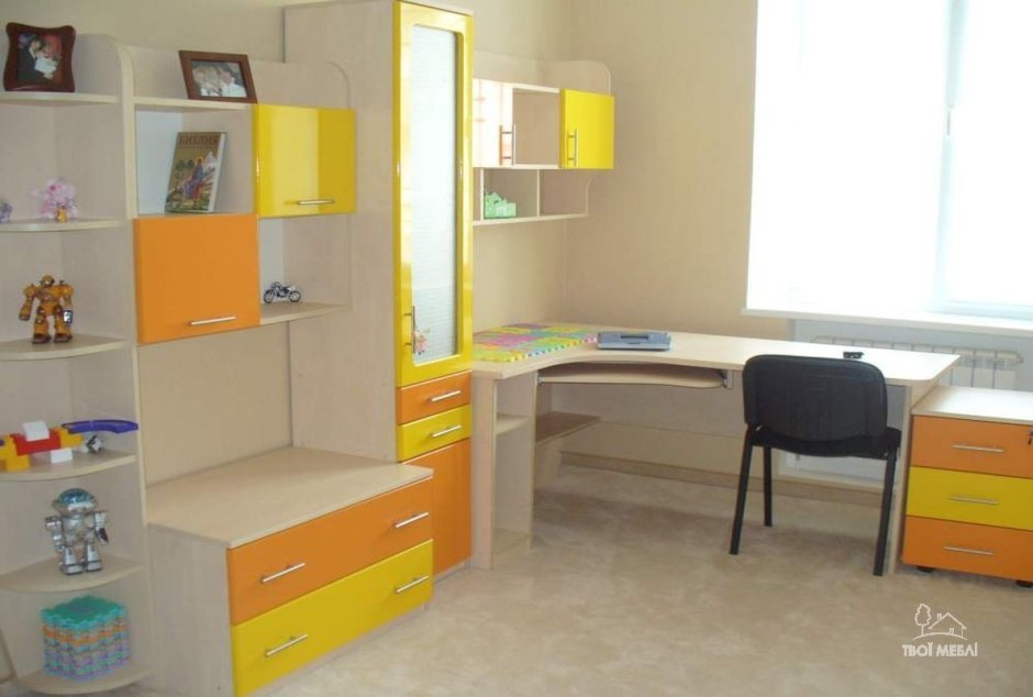 Угловая мебель в детскую комнату для школьника