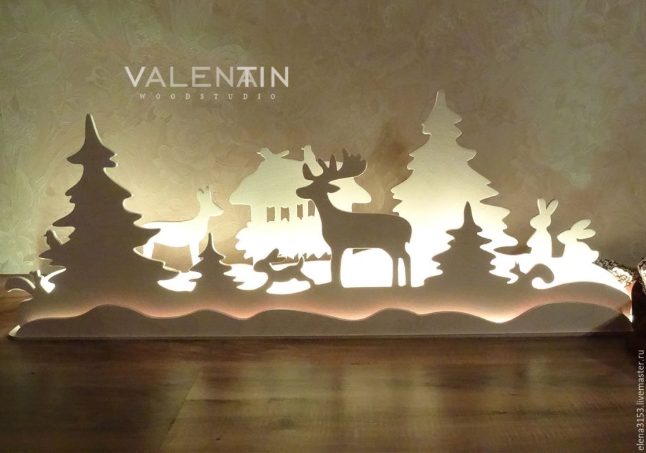 Новогодняя композиция из пенопласта