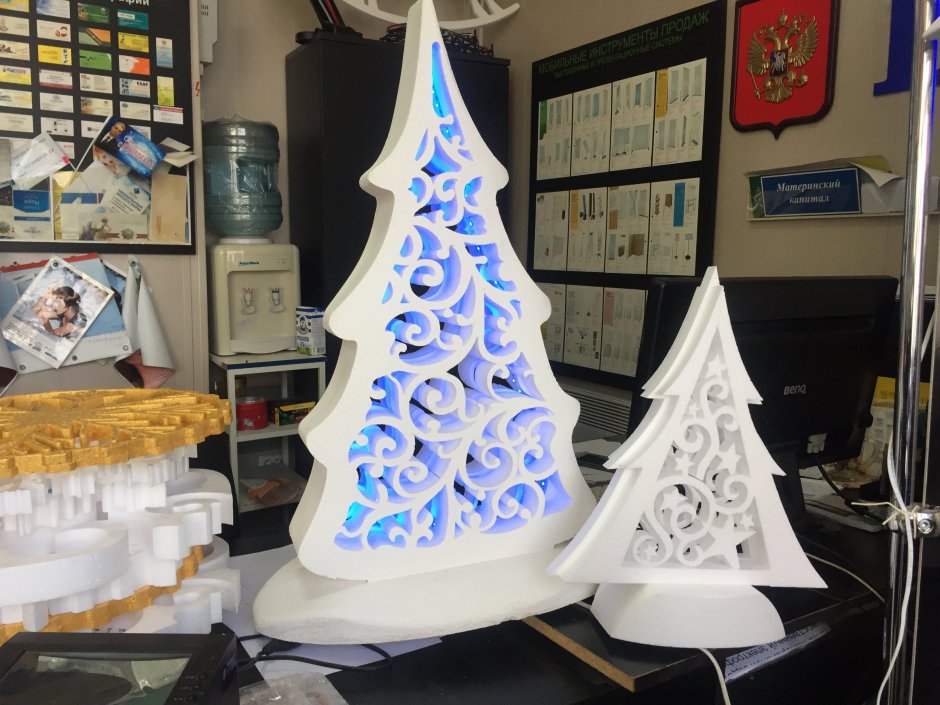 Новогоднее украшения на окна