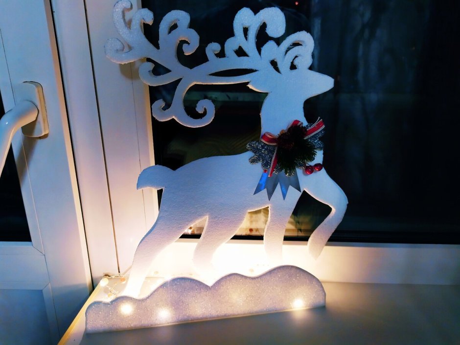 Зимние декорации из пенопласта