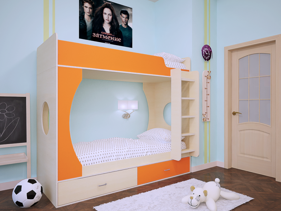 Двухъярусная кровать Бамбини