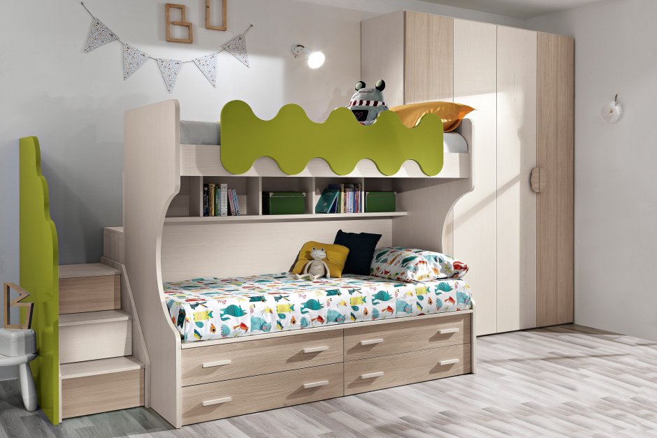 Бамбини 10 кровать двухъярусная