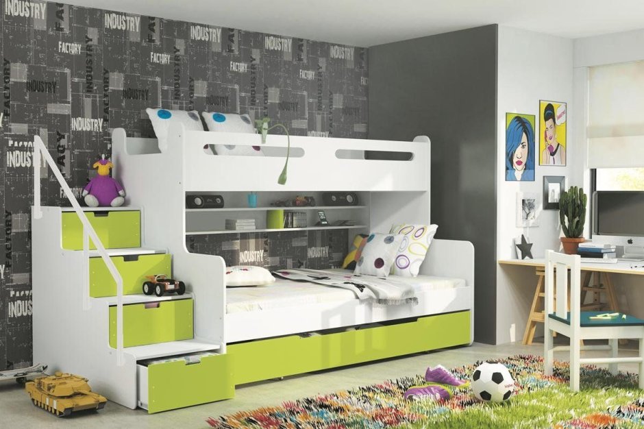 Двухъярусная кровать икеа Кюра