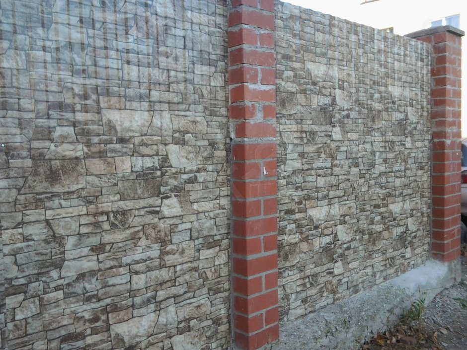 Профнастил экостиль белый камень