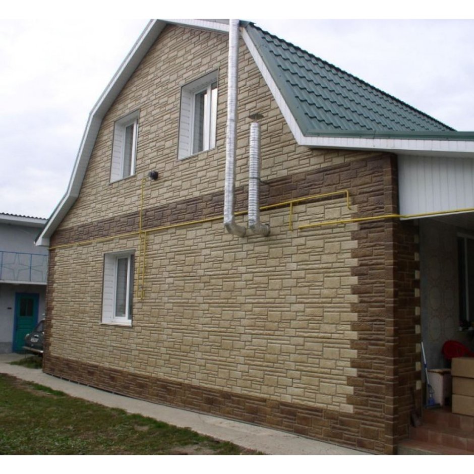 Отделка дома фасадными панелями