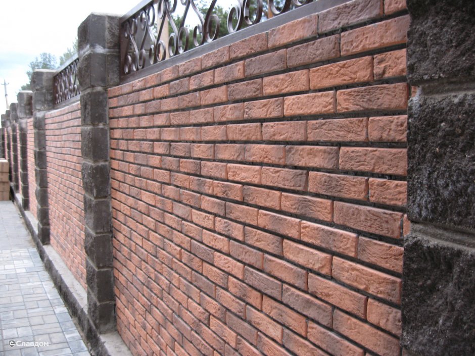Забор под кирпич