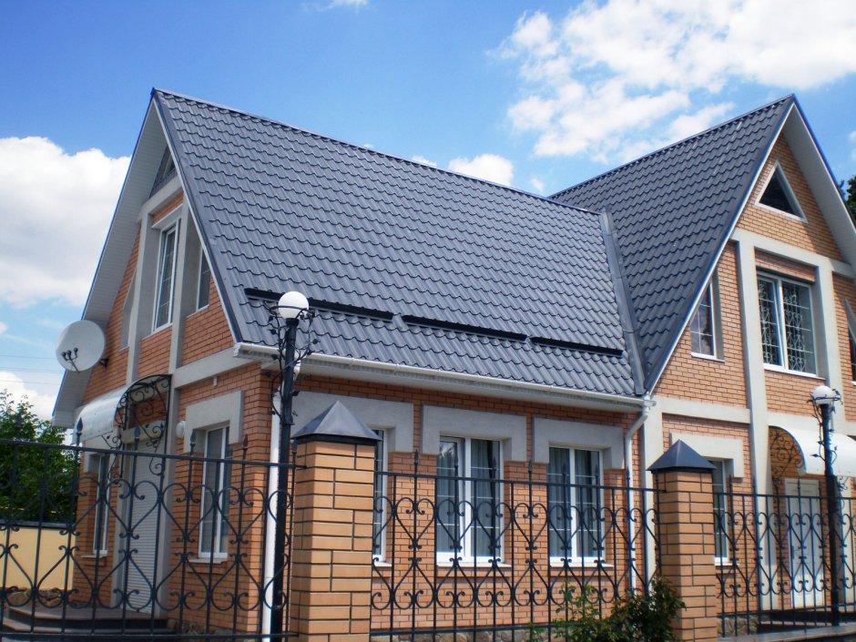 Металлочерепица графит 7024