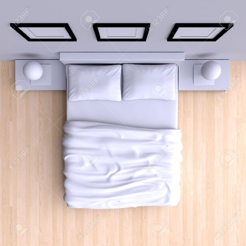 Кровать вид сверху