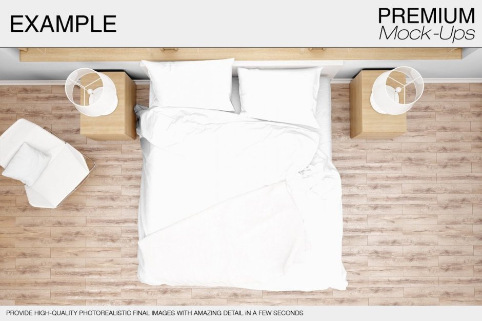 Скандинавская кровать вид сверху