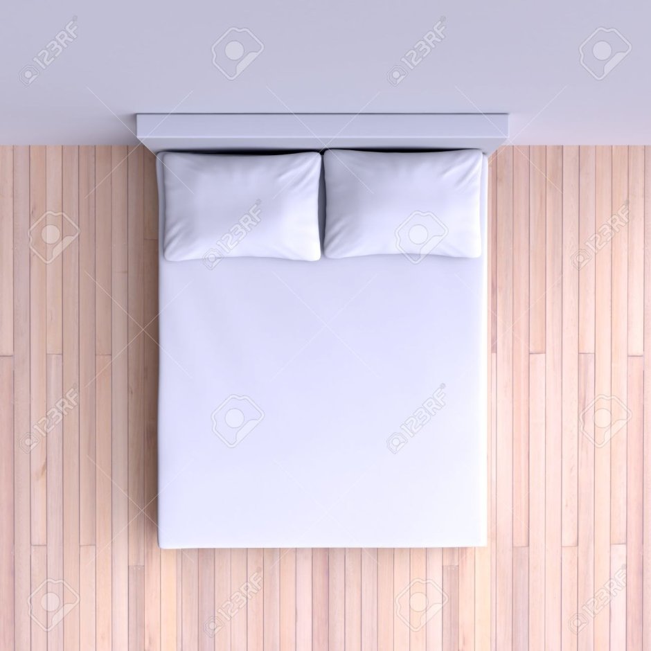 Одноместная кровать вид сверху