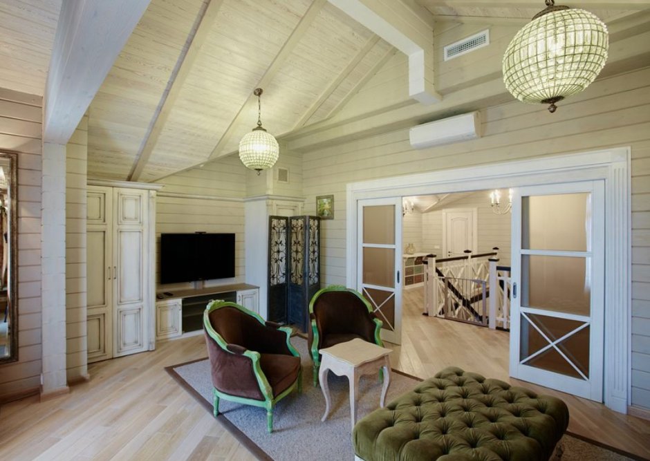 Дом из клееного бруса в стиле Прованс