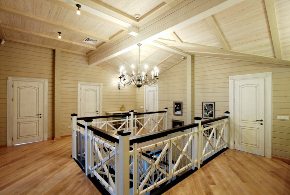 Второй этаж в деревянном доме интерьер
