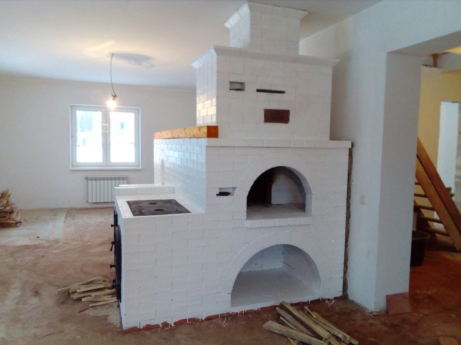 Русская печь с подтопком и лежанкой