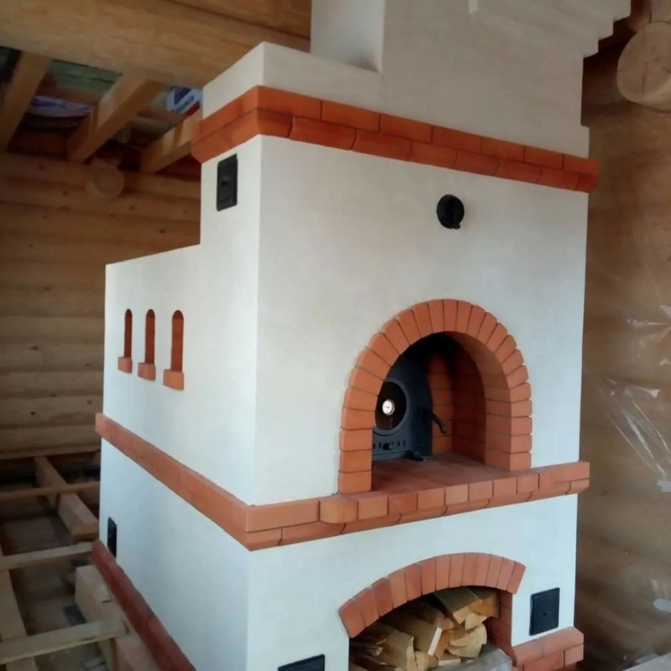 Классическая русская печь с подтопком