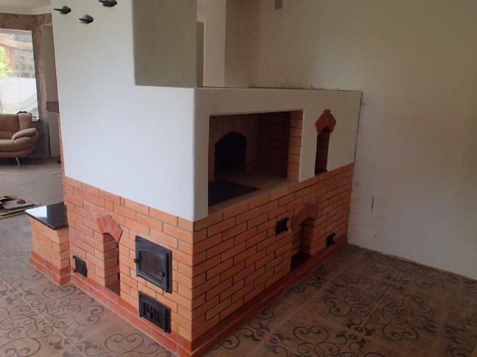 Русская печь с подтопком