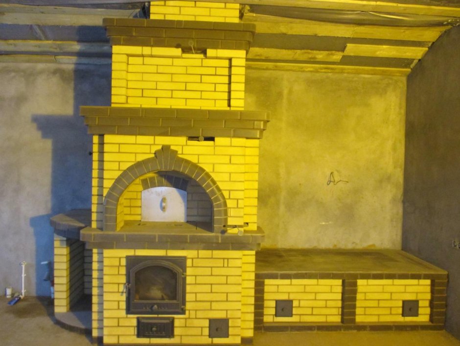 Русская печь с подтопком и лежанкой