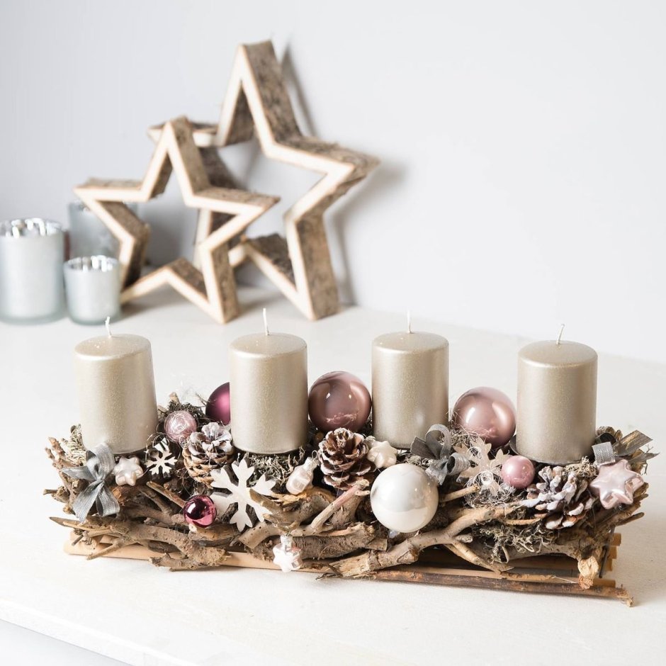 Камин со свечами