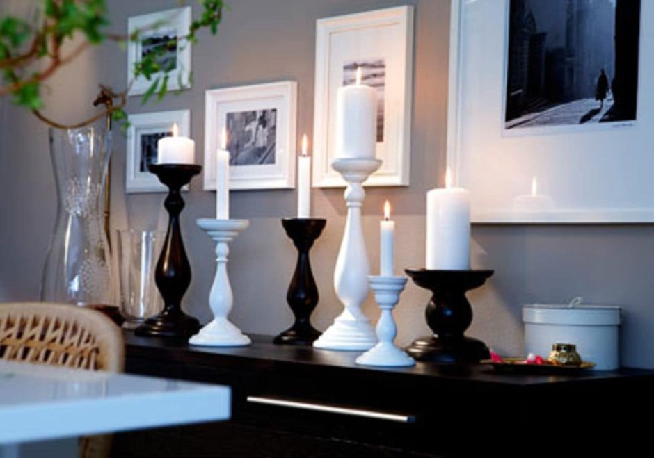 Свечи в скандинавском стиле