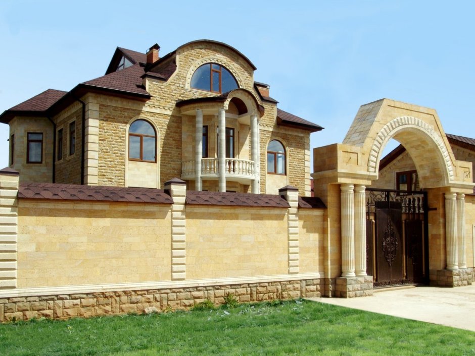 Облицовка дагестанским камнем