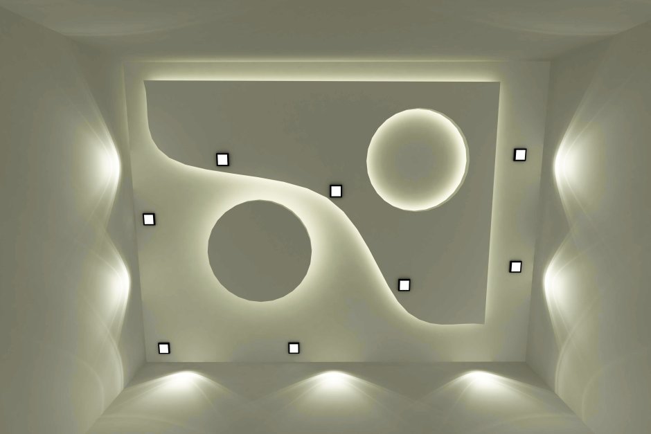 Потолки из гипсокартона для спальни