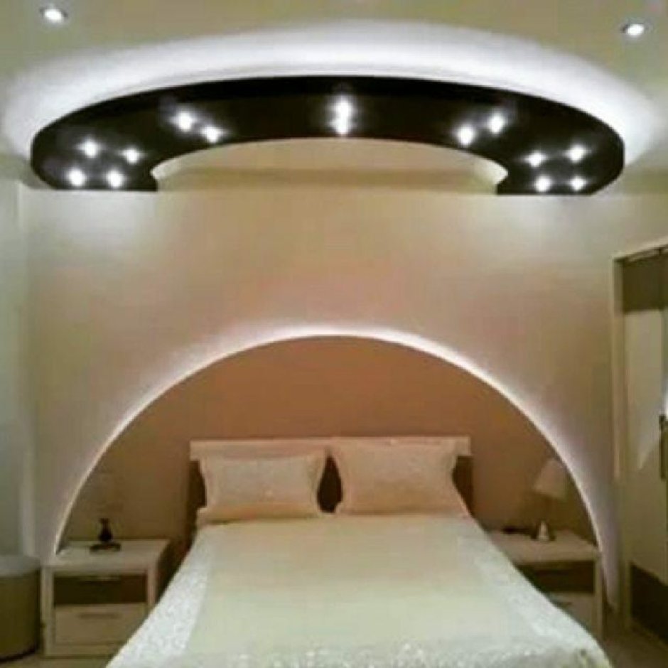 Потолки из гипсокартона для спальни