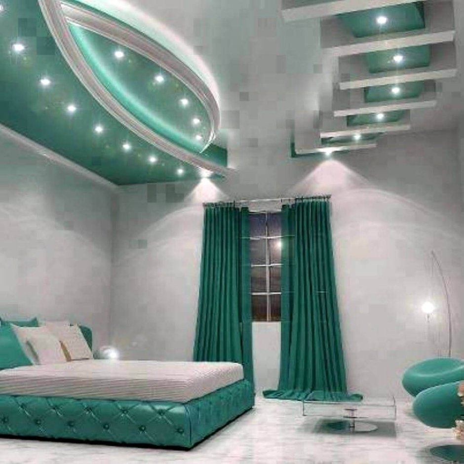 Фигурный потолок для спальни
