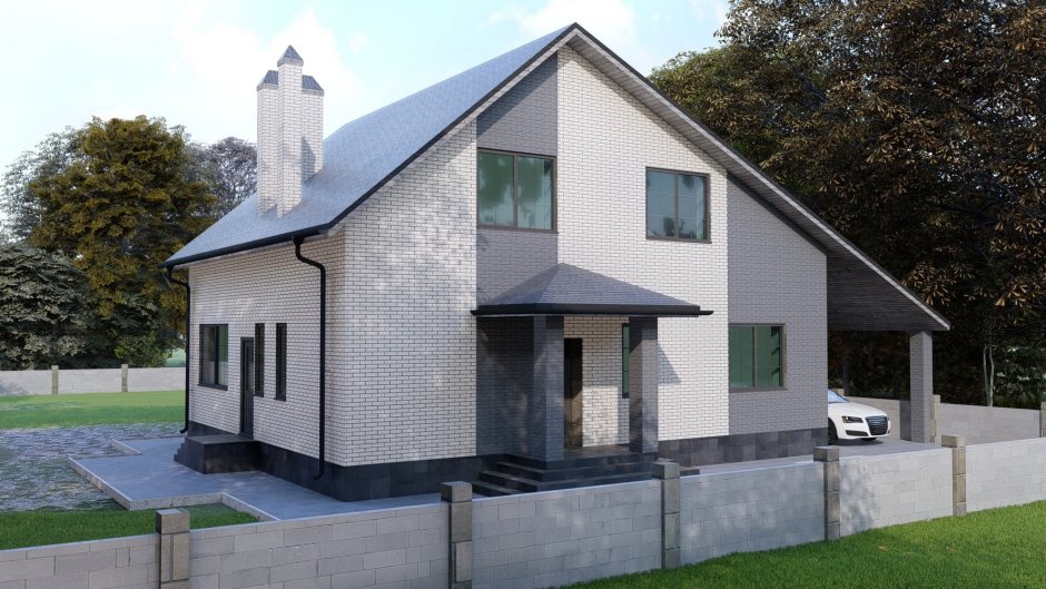 Фасад серого цвета