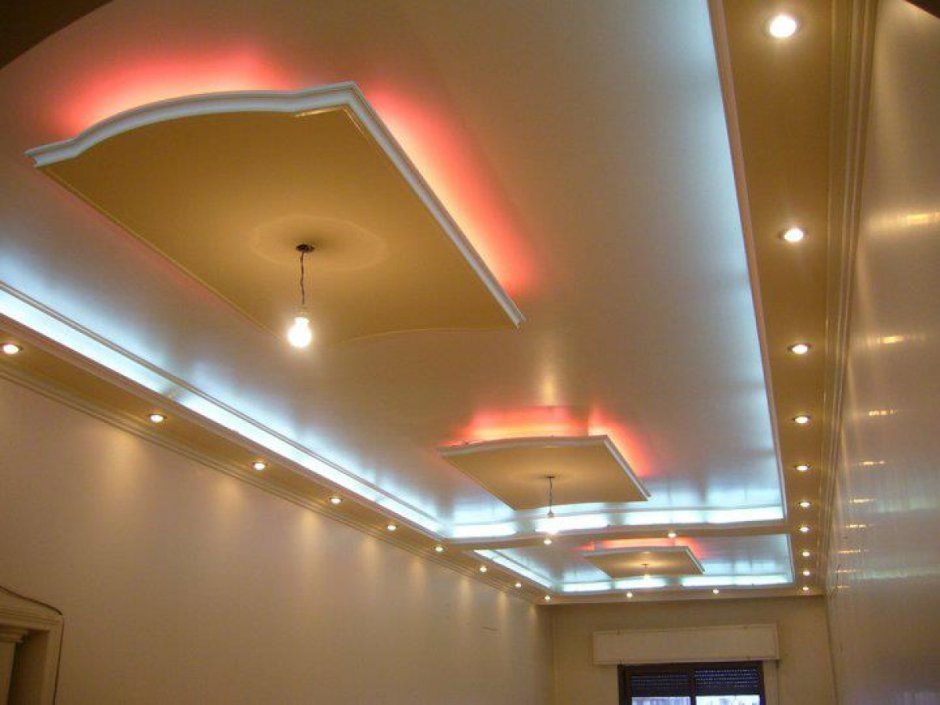 Фигурные потолки из гипсокартона