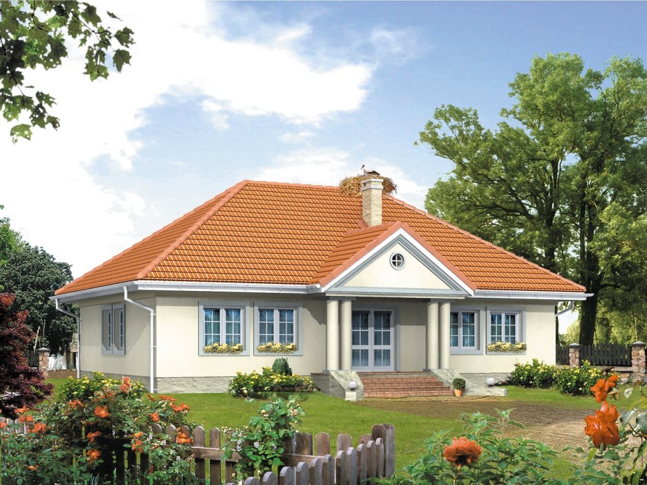 Крыши одноэтажных домов