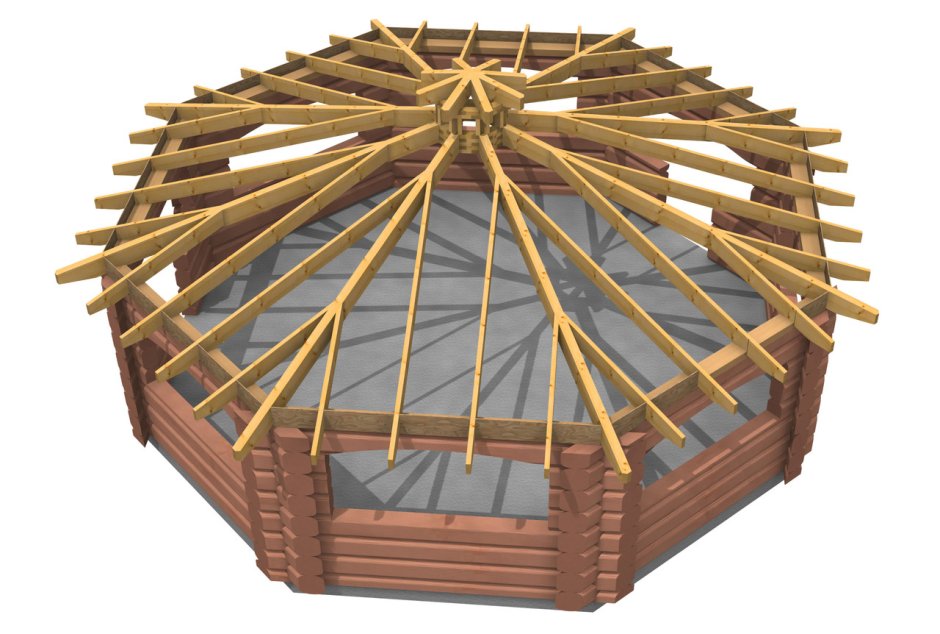 Шатровая кровля стропильная система
