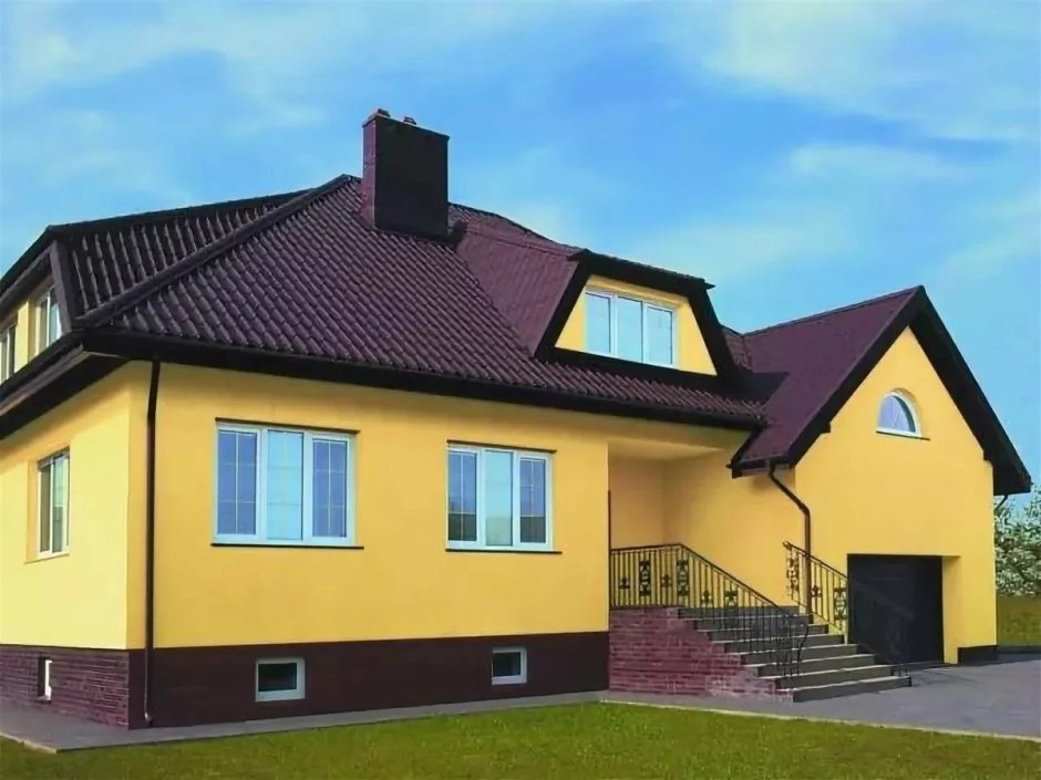 Цветовые решения фасадов домов