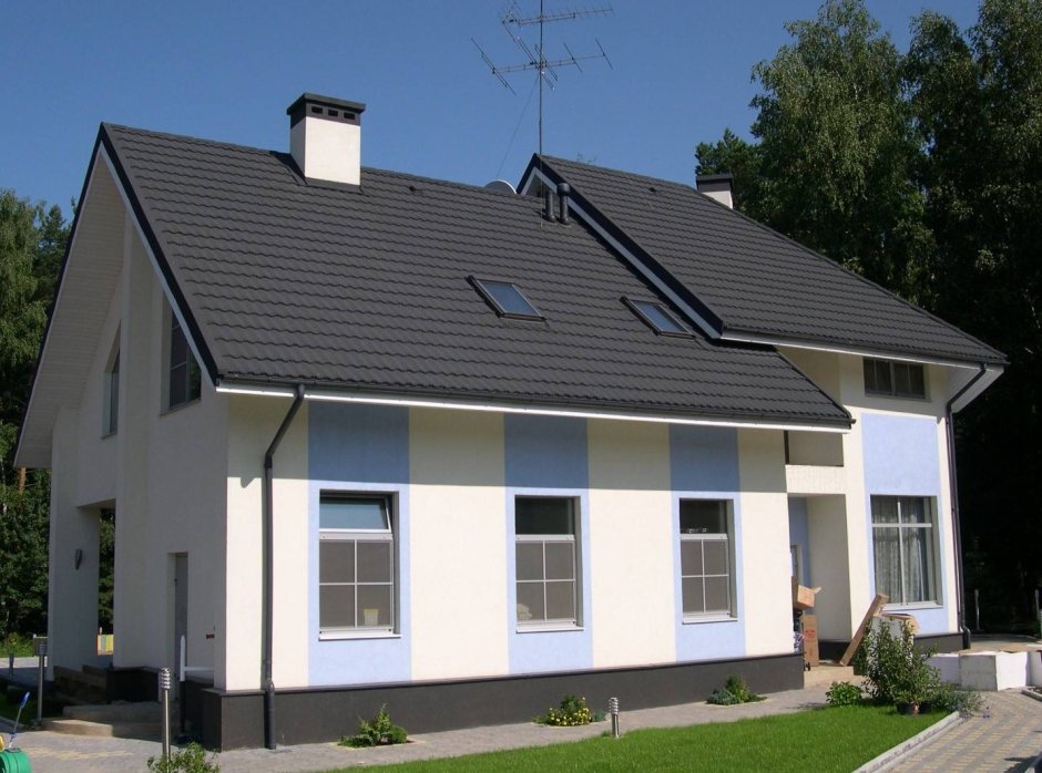 Металлочерепица графит 7024