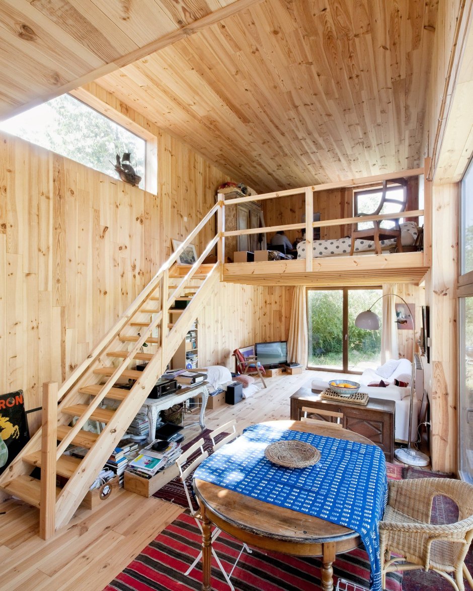 Интерьеры небольших деревянных домов