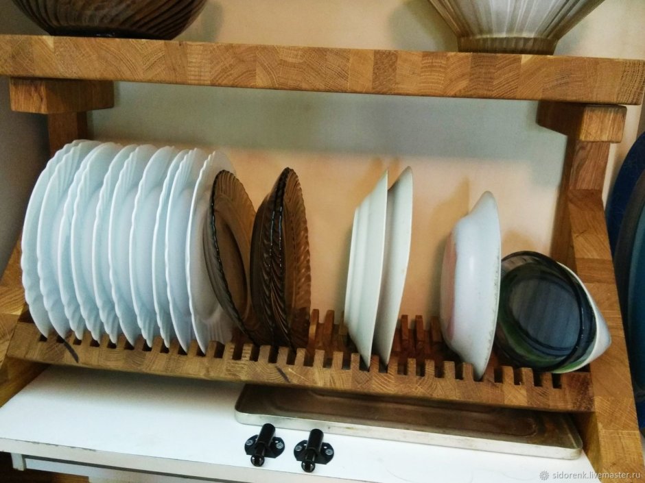 Сушилка для посуды из дерева