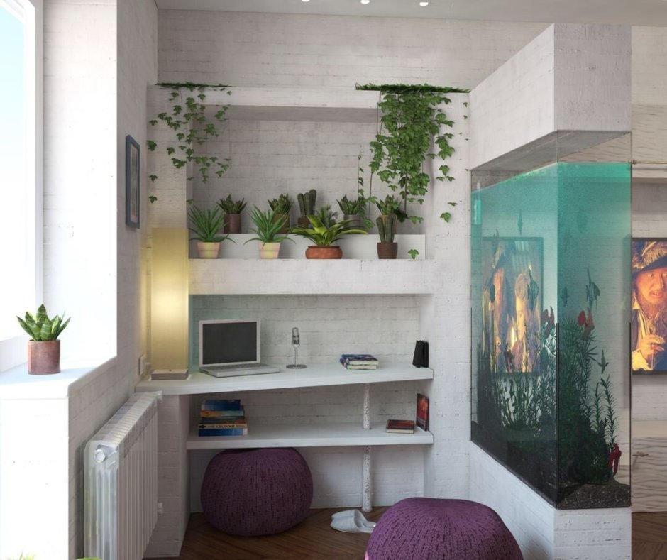 Встраиваемый аквариум в стену