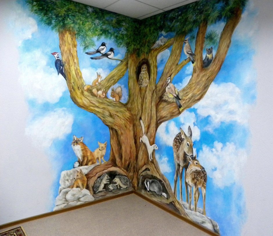 Художественная роспись стен в детском саду