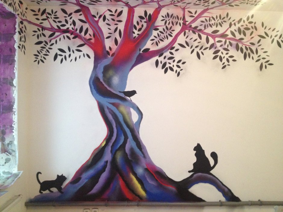 Сказочное дерево роспись для детской