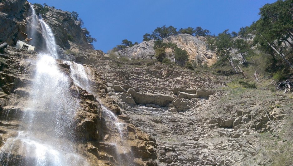 Учан-Су водопад на карте