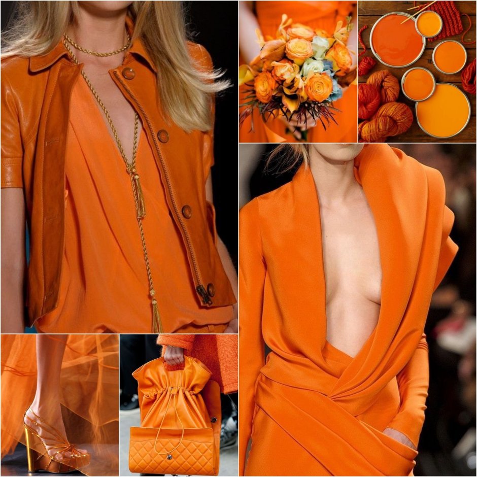 Оранжевый цвет в одежде