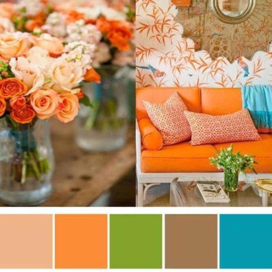 Сочетание цветов с оранжевым