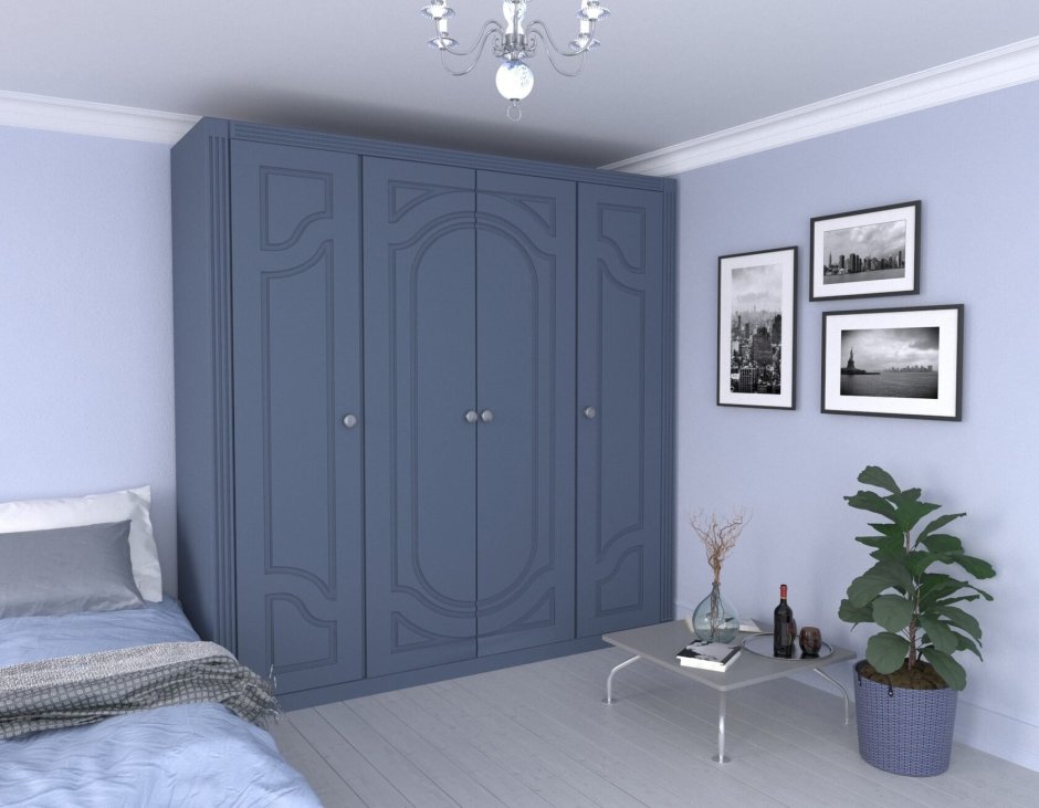 Шкаф МДФ серый